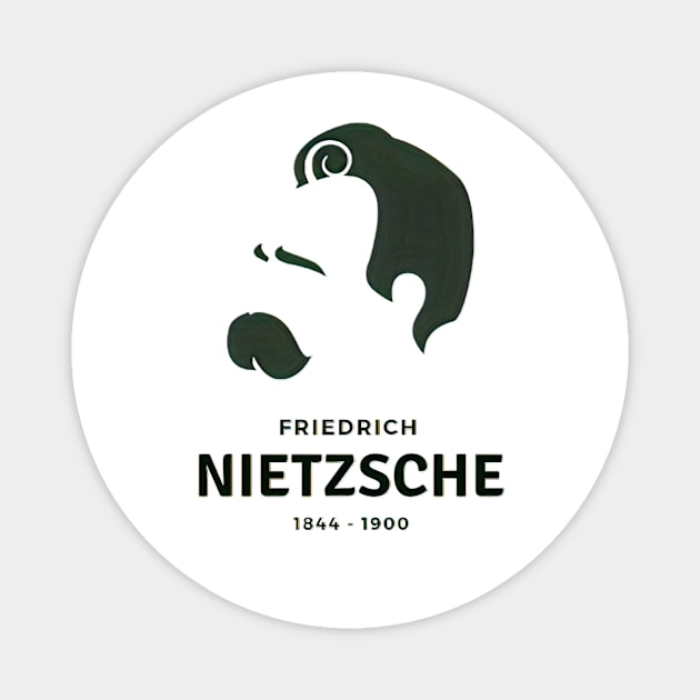 Friedrich Nietzsche (1844-1900) Magnet by Artemis Art House